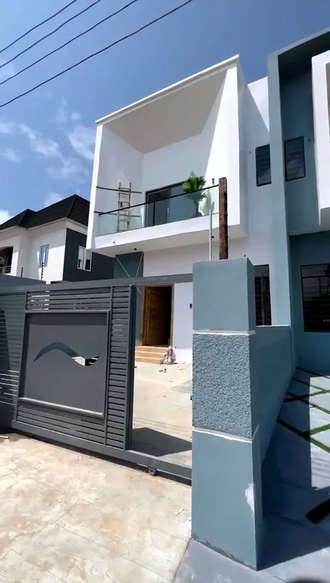 Completed villa entrance