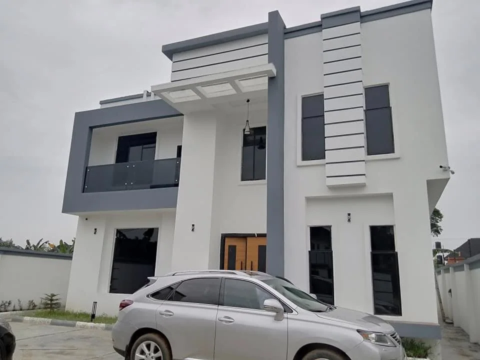 Completed modern residence photographed in Nigeria