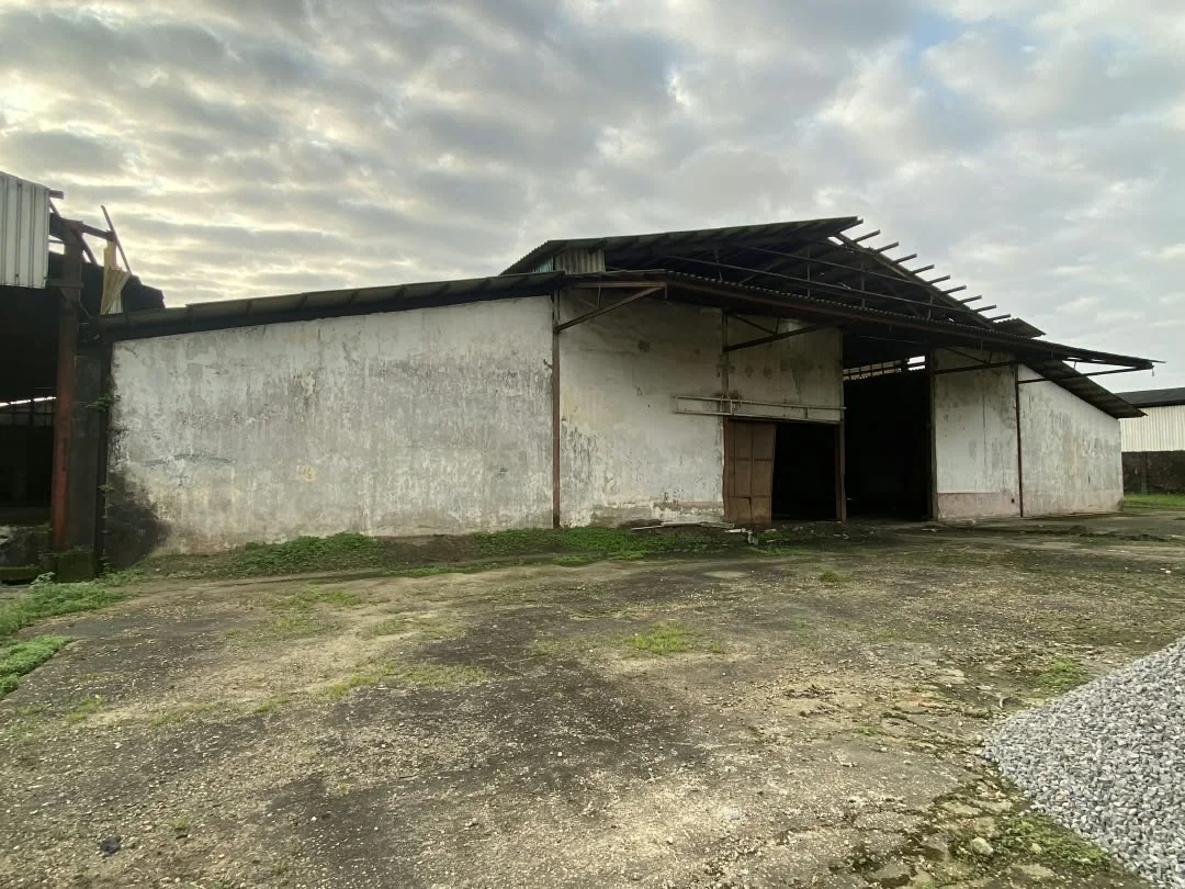 Left-side view of factory before renovation