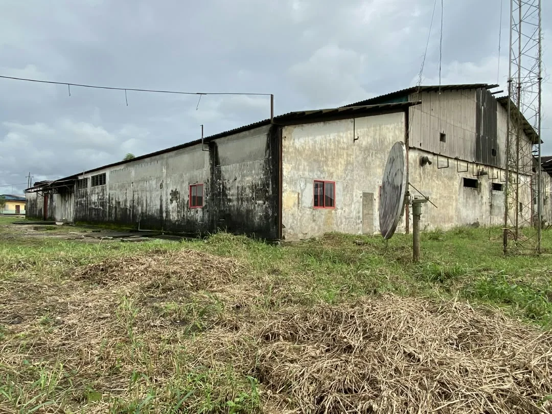 Long side elevation of the factory before renovation