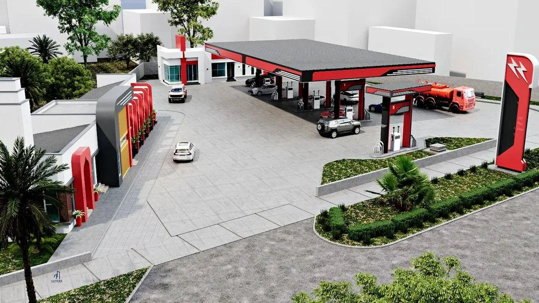 Filling station aerial visualisation