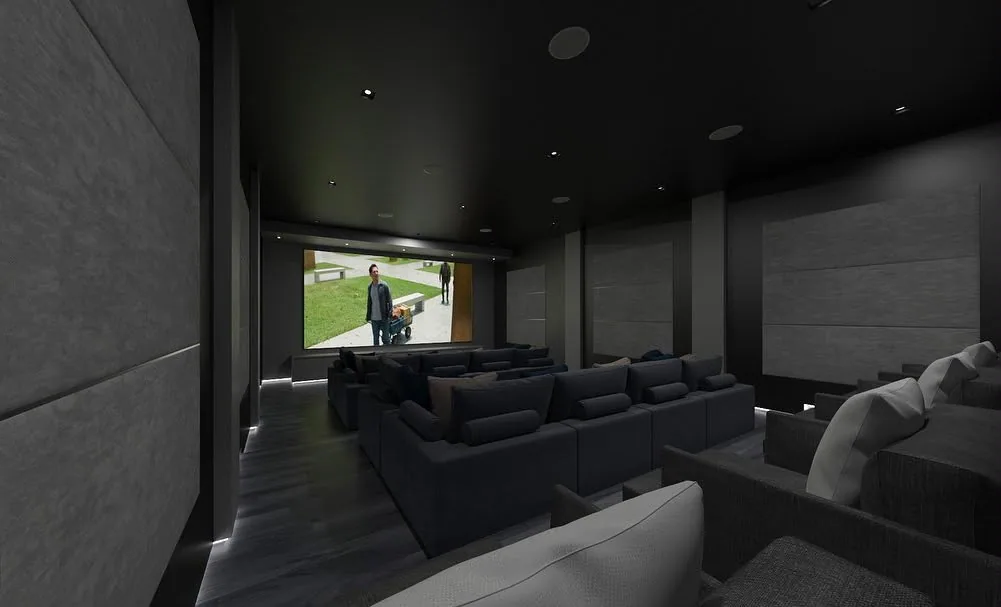 Cinema room design visualisation 3