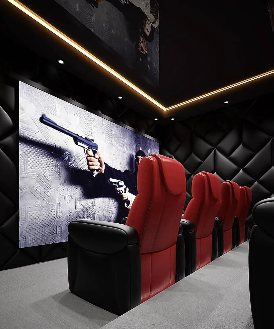 Cinema room design visualisation 4