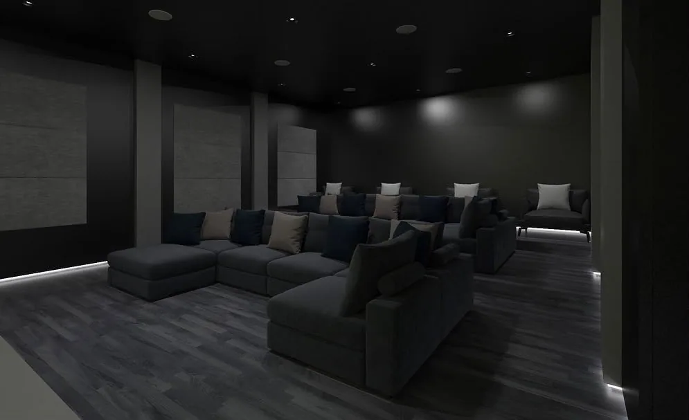 Cinema room design visualisation 5