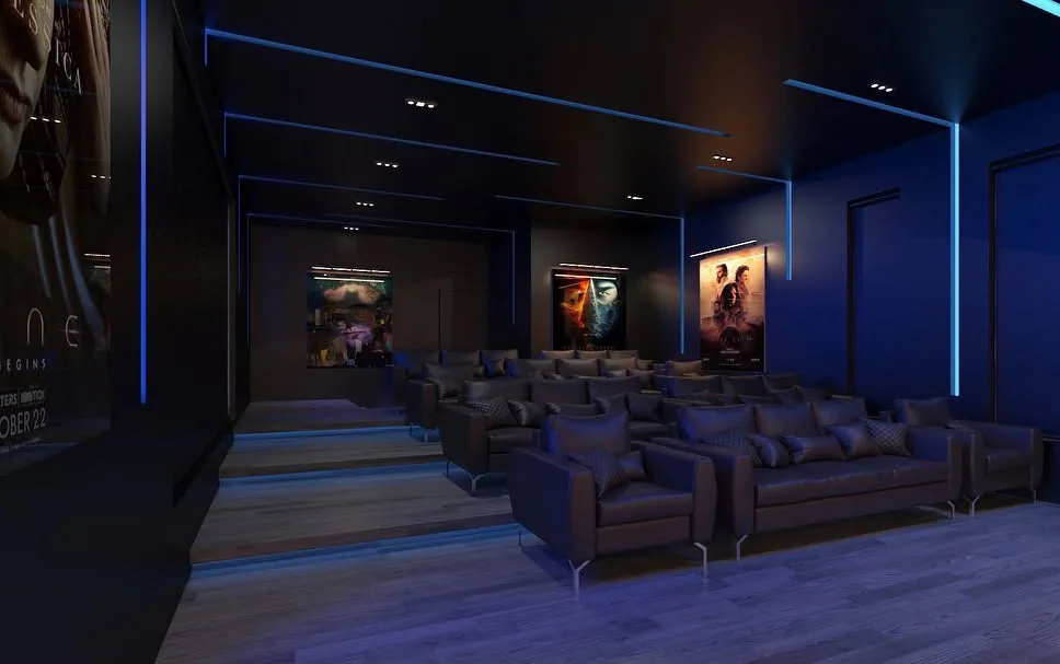 Cinema room design visualisation 6