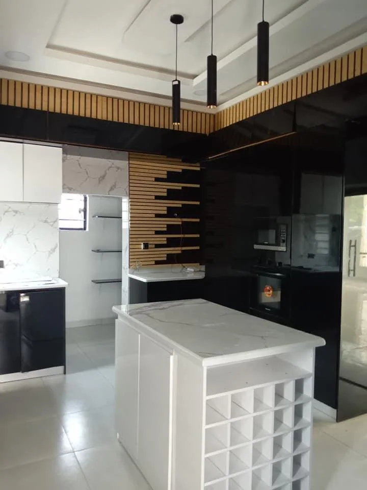 Closer view of the residence kitchen finish